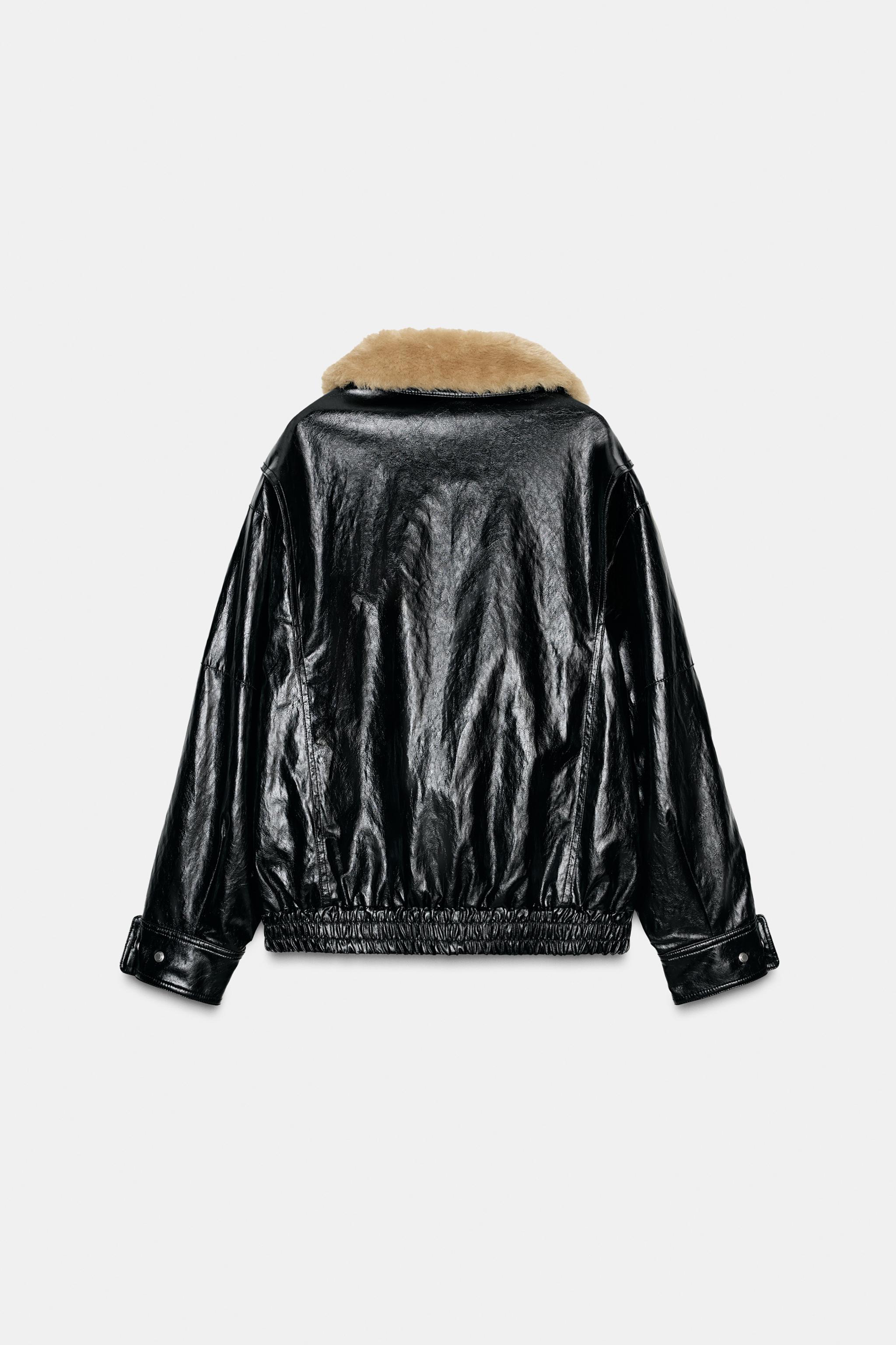 FAUX FUR COLLAR JACKET ZW COLLECTION